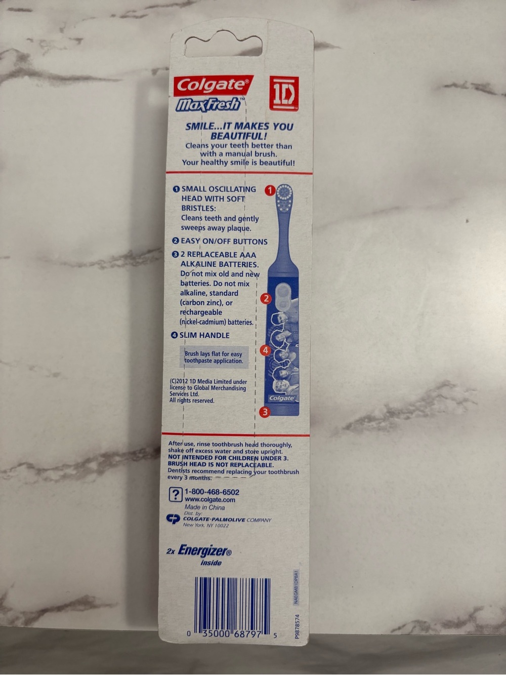 Colgate One Direction Pink Electric Toothbrush - Picture 5 of 5